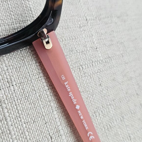 Kate Spade Women Eyeglasses Angelique Dark Havana/Pink Cat Eye Frame only - Picture 15 of 16